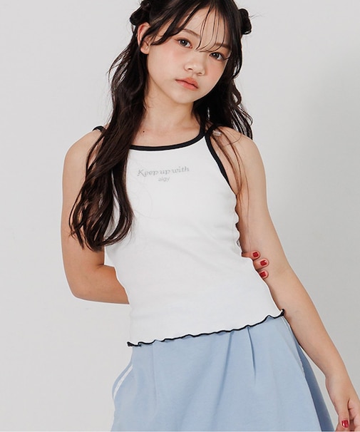 パッド付きシルバーシシュウキャミ