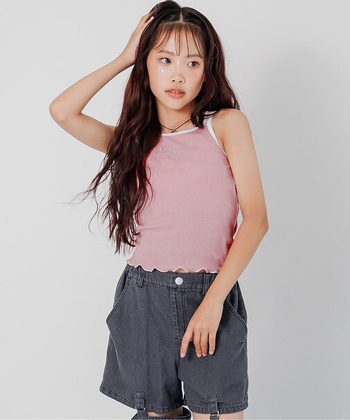 パッド付きシルバーシシュウキャミ