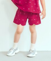 フラワー・ハート刺繍ショートパンツ