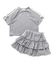 ラメミニ裏毛Tシャツ＆スカパンセット