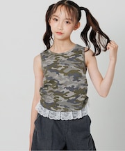パッド付きレイヤードタンクトップ