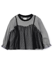 WEB限定 チュールレイヤードTシャツ