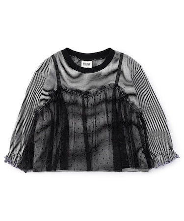 WEB限定 チュールレイヤードTシャツ