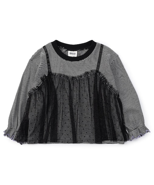 WEB限定 チュールレイヤードTシャツ