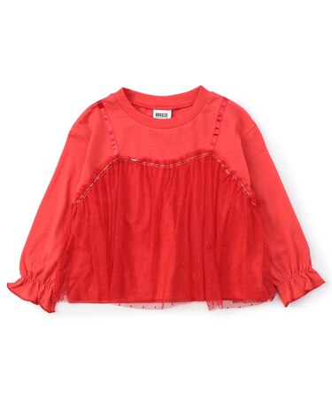 WEB限定 チュールレイヤードTシャツ