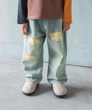 ダメージデニムパンツ 10分丈