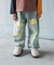 ダメージデニムパンツ  10分丈