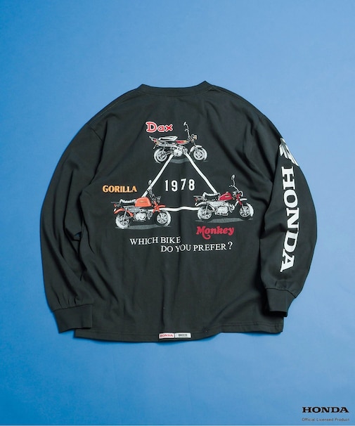 【リンク】Honda大人ヴィンテージグラフィック長袖Tシャツ