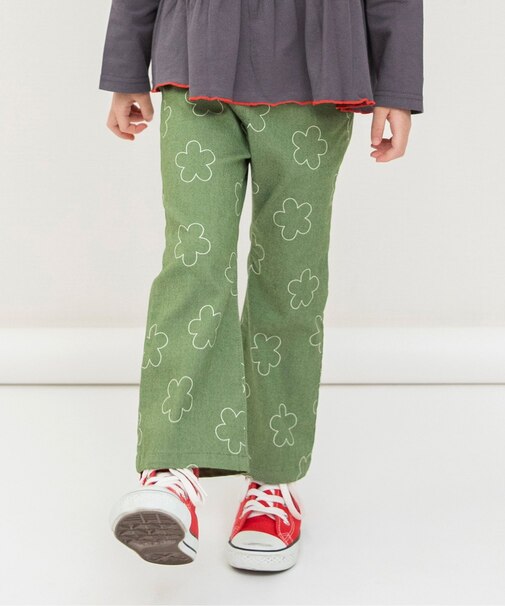 フレアエブリパンツ 10分丈 スーパーストレッチ