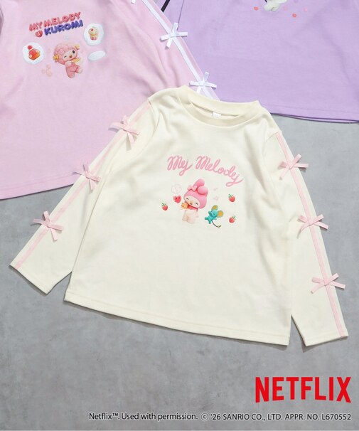 NETFLIX MYMELODY&KUROMI 転写Tシャツ