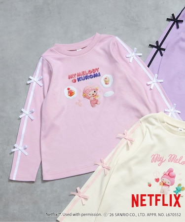 NETFLIX MYMELODY&KUROMI 転写Tシャツ