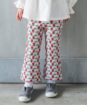【リンク】ジャガードフレアパンツ(セットアップ可) 10分丈