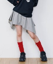 イレギュラーヘムサイドラインカットスカパン