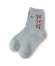 サイドりぼんクルーソックス