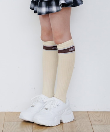 ラメライン入りハイソックス