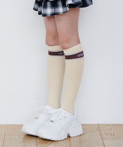 ラメライン入りハイソックス