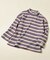 ハイネックリブボーダーTシャツ