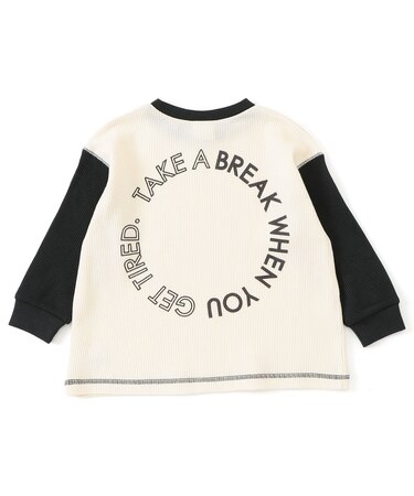 WEB限定  総柄＆ロゴワッフルTシャツ