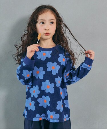 WEB限定 総柄&ロゴワッフルTシャツ