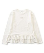 【puchily プチプラライン】裾フリルロンT