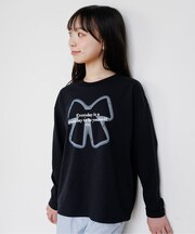 【puchily プチプラライン】りぼんロゴロンT