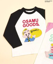 <OSAMU GOODS>ラグランワッペン長袖Tシャツ
