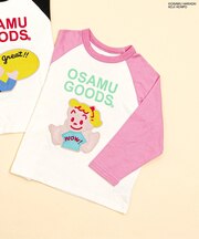 <OSAMU GOODS>ラグランワッペン長袖Tシャツ