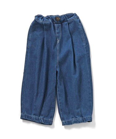 WEB限定 ゆったりタックデニムパンツ