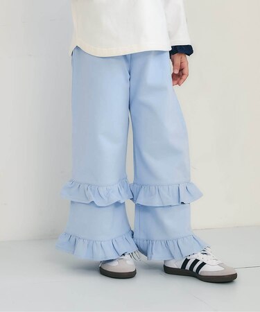 ダブルフリルスウェットパンツ 10分丈