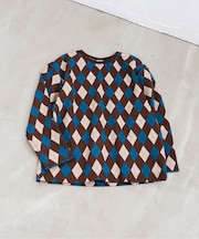 【リンク】ジャガード総柄Tシャツ