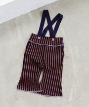 【リンク】ジャガード総柄サス付きフレアレギンス  10分丈