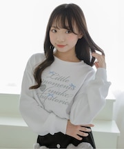 【puchily プチプラライン】ガーリーロゴトレーナー