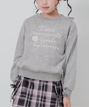 【puchily プチプラライン】ガーリーロゴトレーナー