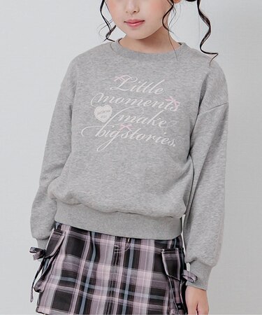 【puchily プチプラライン】ガーリーロゴトレーナー