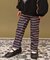 【リンク】WEB限定  レトロパターンスキニーパンツ  10分丈
