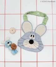 【ICCHI'S HANDMADE】フェイスモチーフスタイ 防水シート