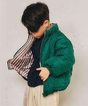【洗える/2WAY】ふわふわ中綿リバーシブル バラエティアウター 洗濯機で洗える