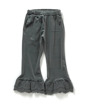 レースフリルベロアパンツ  10分丈