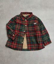 チェックファーシャツジャケット