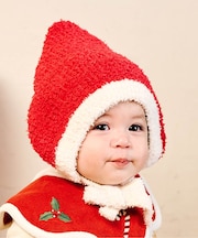 クリスマスニットボンネット