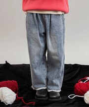 あったかデニムパンツ  10分丈