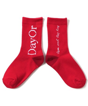 WEB限定 【DayOr】 配色ロゴカラーソックス