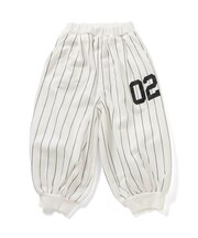ストライププリントパンツ_AAAL PRODUCTS  10分丈