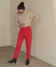 フロントタックイージーテーパードパンツ