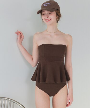 ペプラムフレアビスチェビキニ/水着