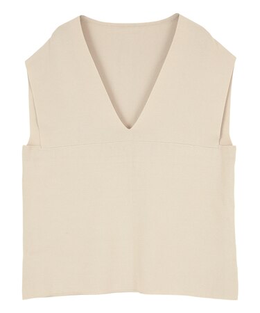 深Vネックニットベスト