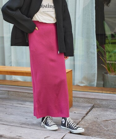 スリットタイトニットスカート