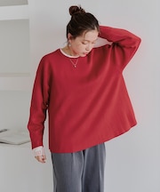 フレアシルエットニットプルオーバー