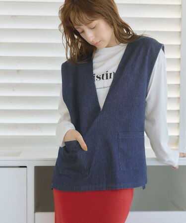 Vネックベスト