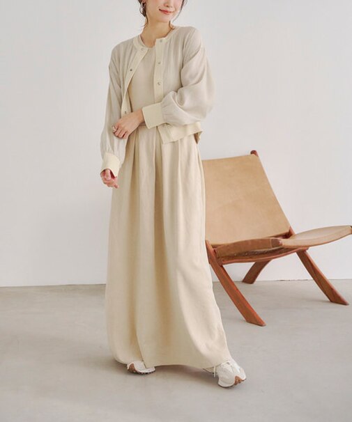 タックニットワンピース